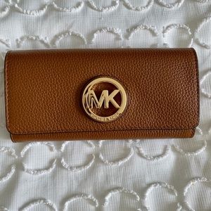 Michael kors Fulton wallet in brown leather